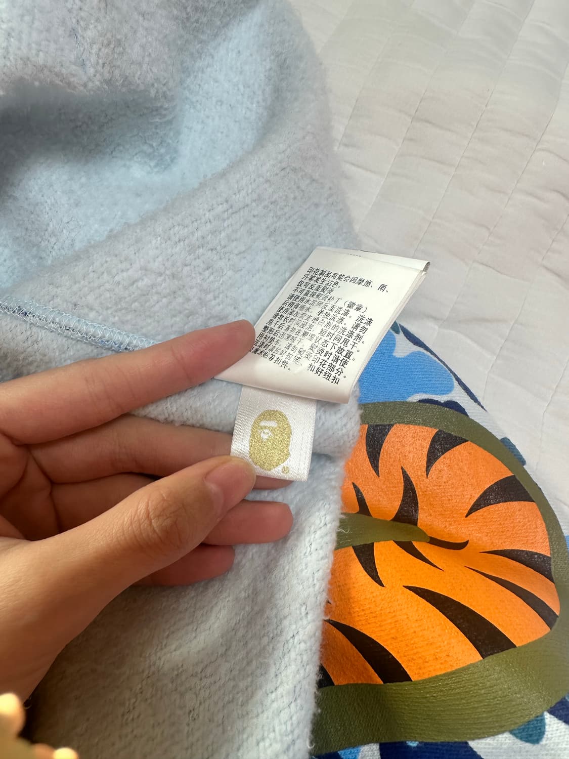 베이프 ABC 샤크 카모 후드집업 블루 상품이미지7