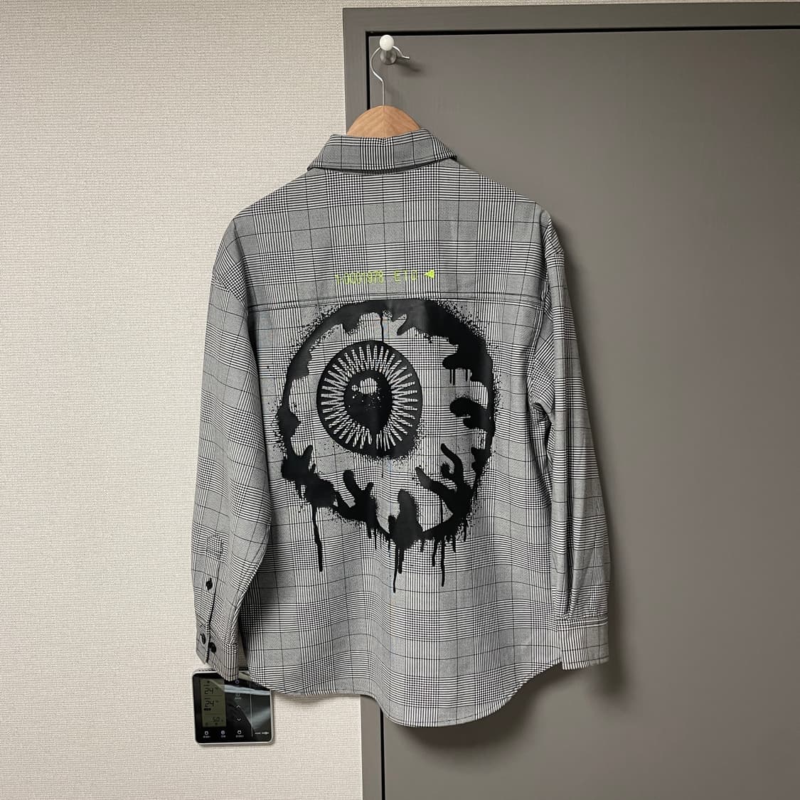 미시카 킵와치 빅로고 체크 오버핏 셔츠 상품이미지2