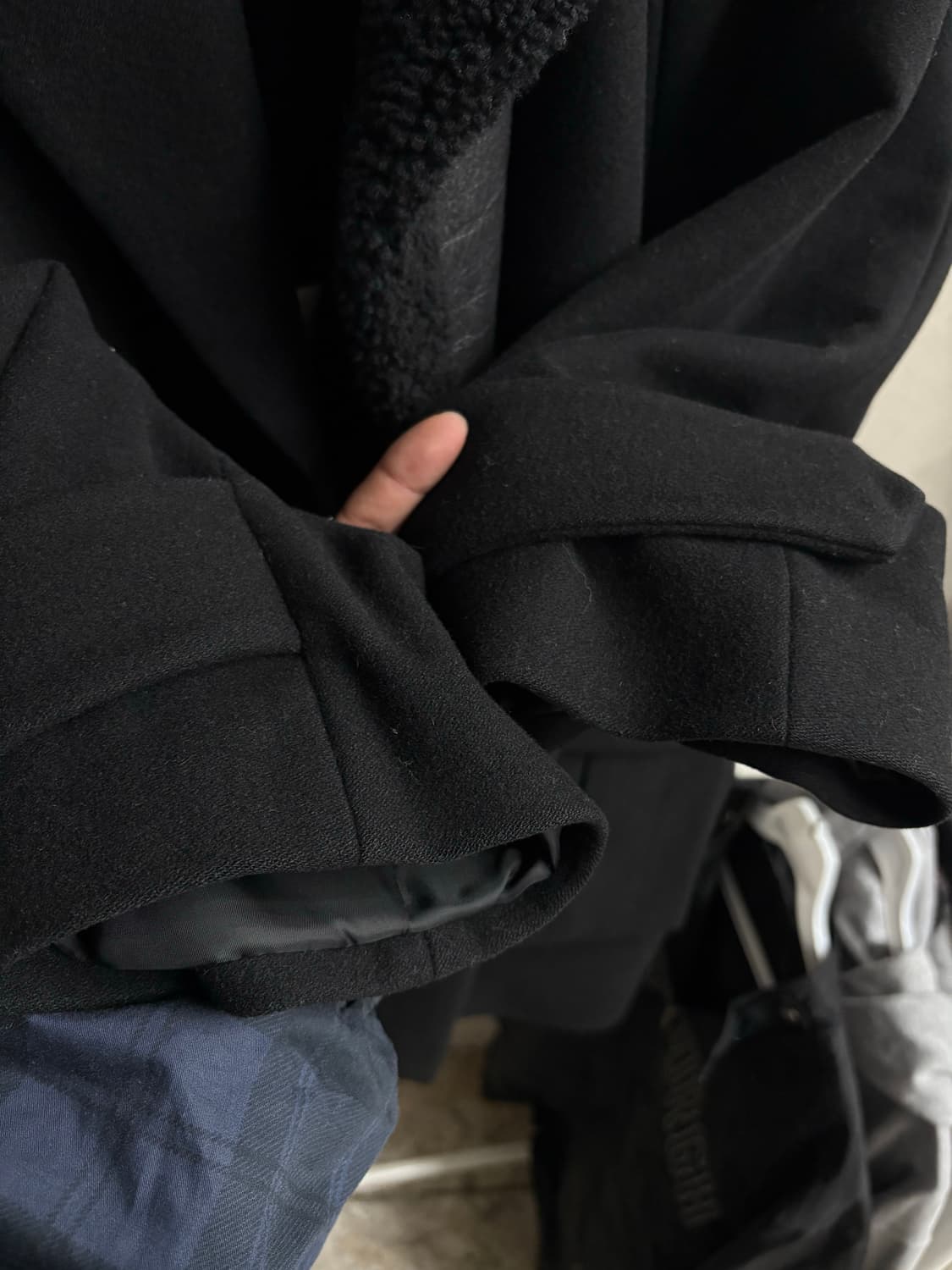 17fw 준지 캐시미어 무스탕 더블코트 상품이미지6