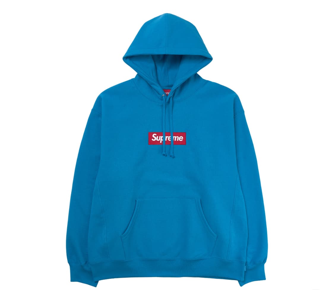 (새제품/XL) 슈프림 박스로고 후드 시안컬러 상품이미지1