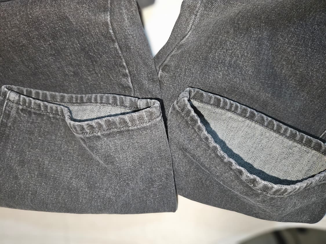 아모멘토 드로우 스트링 데님팬츠 블랙 상품이미지6