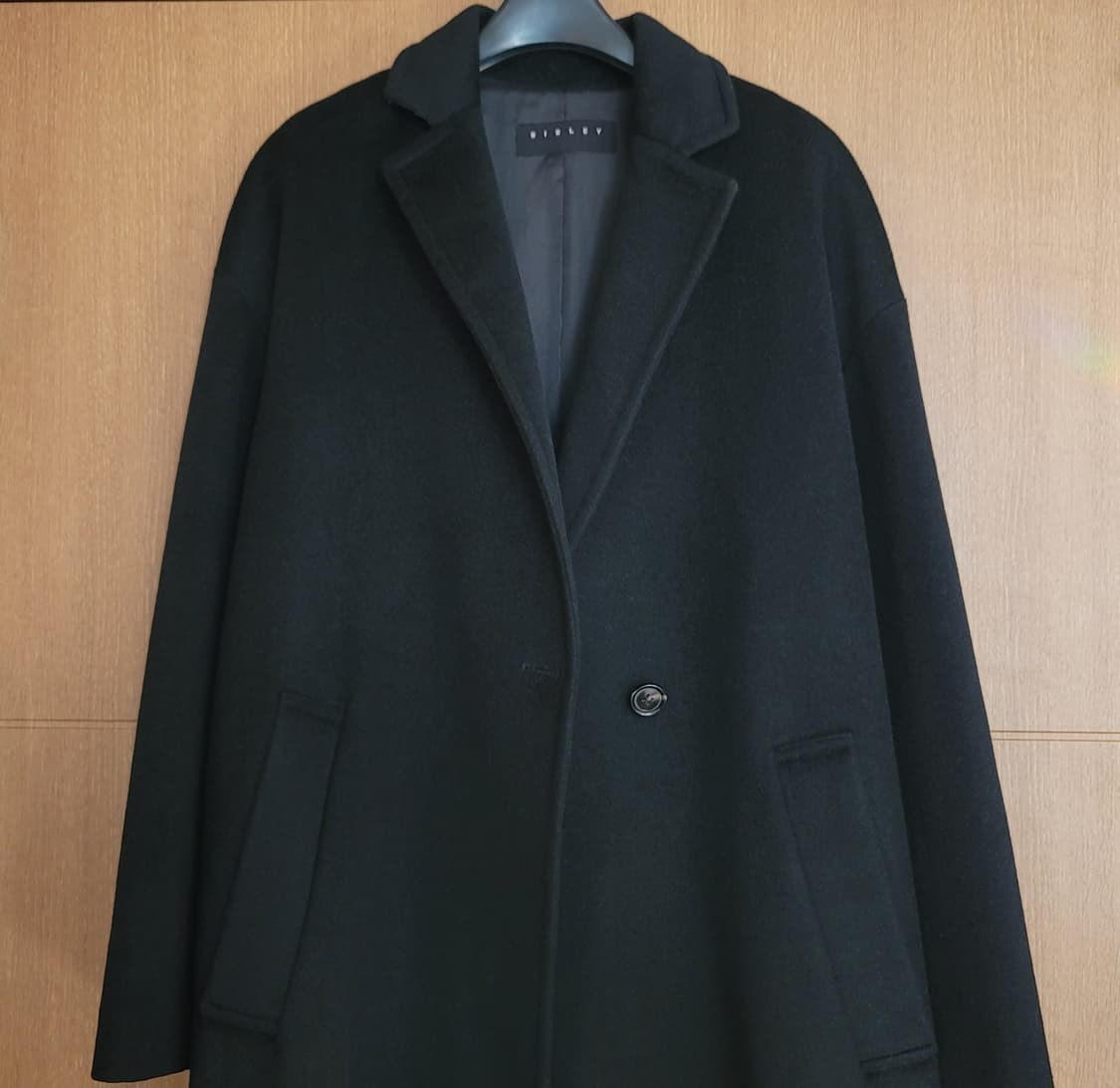 SISLEY | 블랙 모직 롱코트 55 | (모97캐시미어3) 상품이미지3