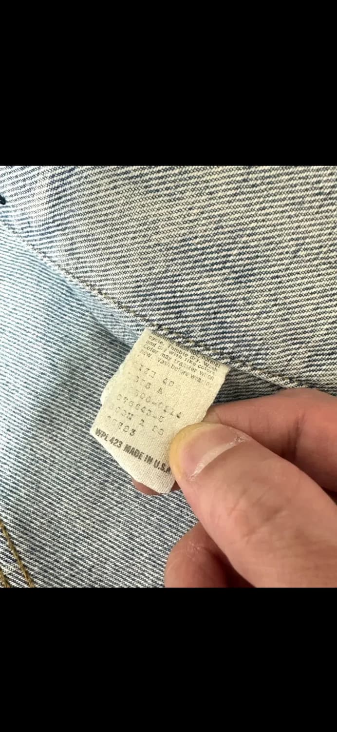 리바이스 80s 빈티지 워싱 데님 자켓 40 MADE IN USA 상품이미지10
