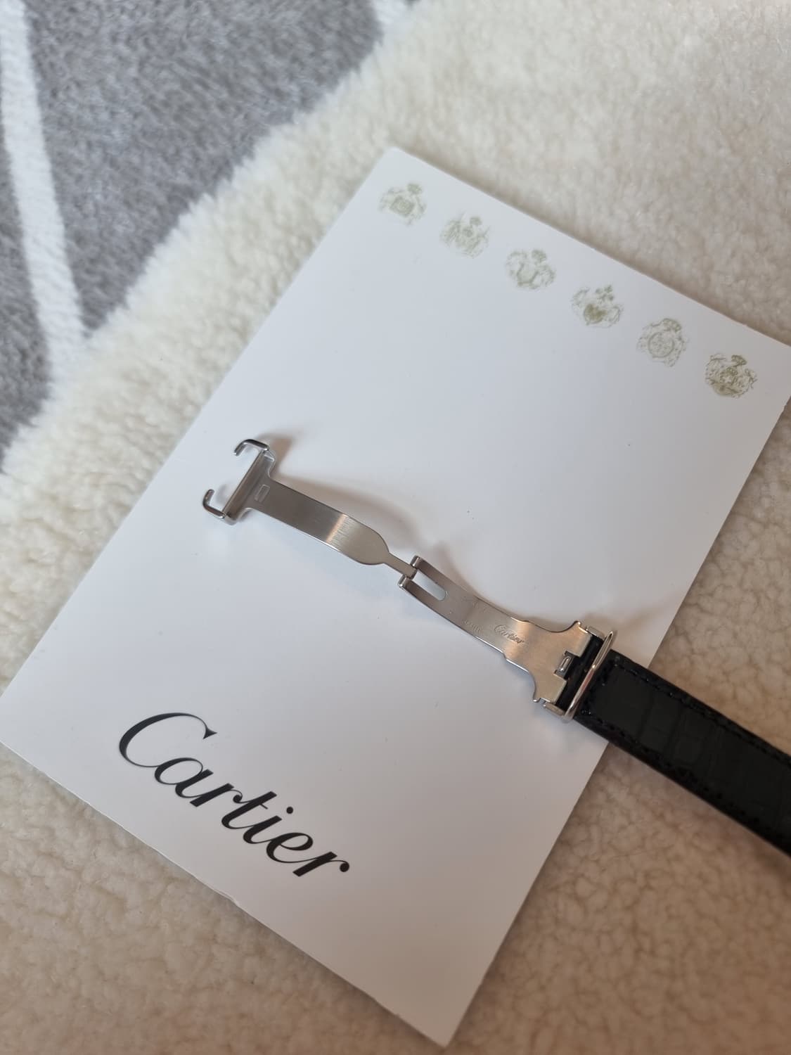 까르띠에 빈티지 탱크머스트 XL 화이트골드 디버클 시계(남녀공용) 상품이미지6