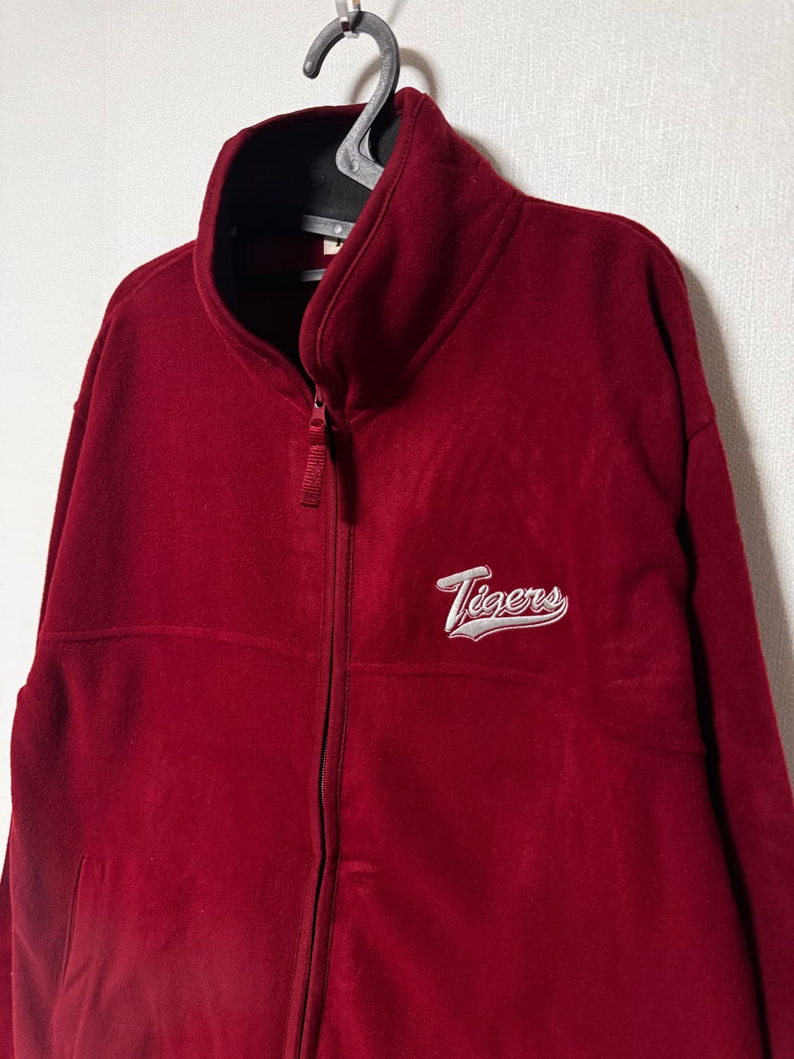 한신타이거즈 버건디 기모 후리스 자켓 상품이미지1