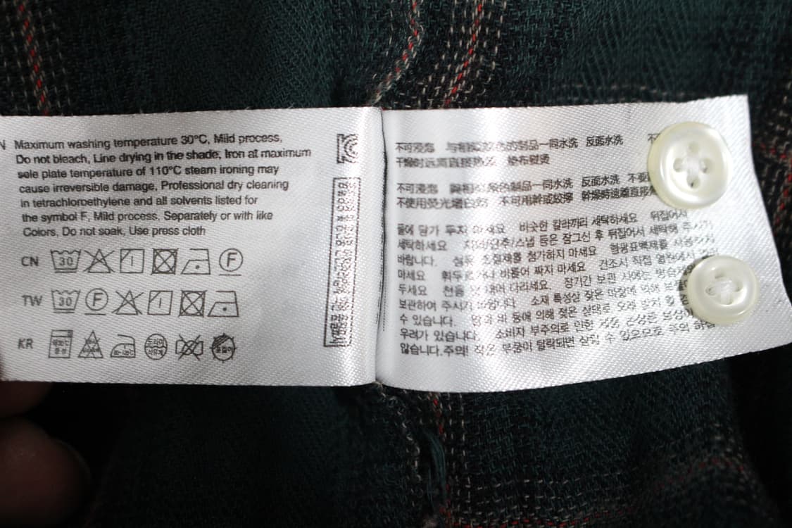 147. SPAO 그린 체크 긴팔 셔츠 상품이미지9