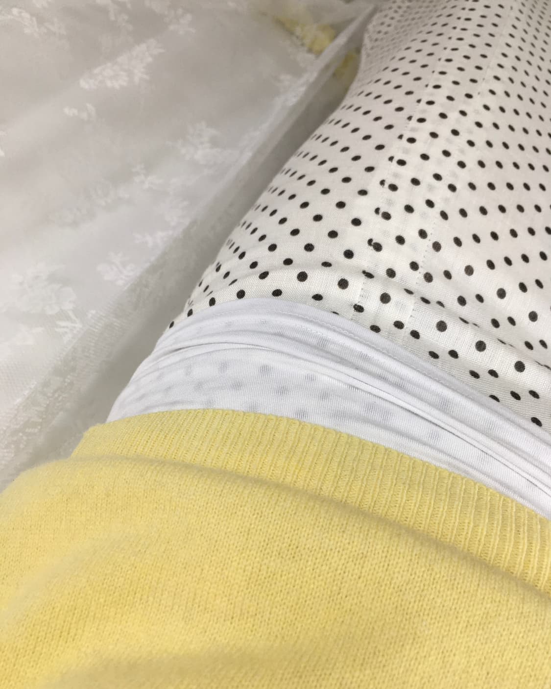 Polka Dot Linen Blend Midi Skirt 상품이미지9