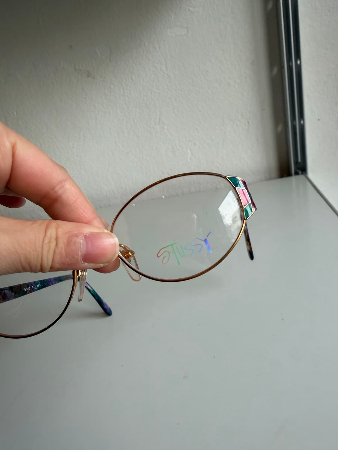 스투시 아이웨어 골드 프레임 안경 (신품) 상품이미지4