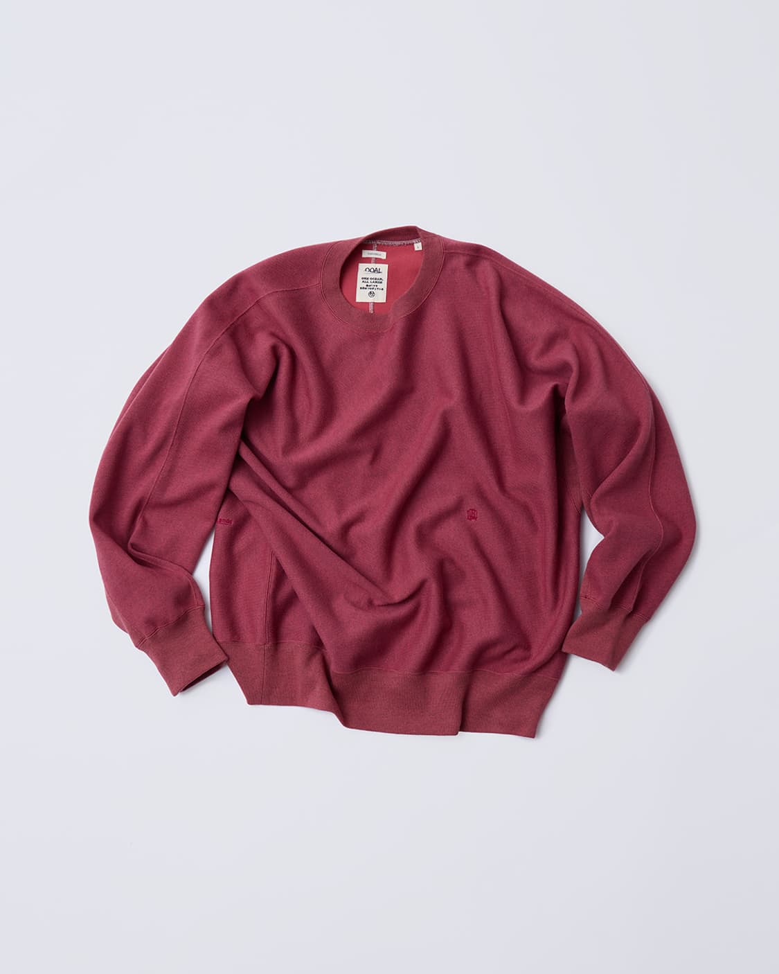 나나미카 크루넥 스웨트셔츠 헤더 레드 상품이미지1