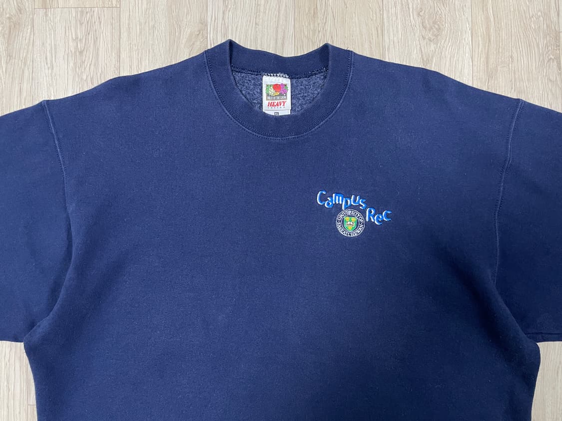 110) 90's 후르츠오브더룸 유니버시티 맨투맨(RRL&LVC&폴로) 상품이미지1