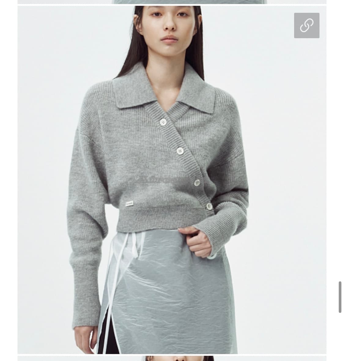 아비에무아  알파카 립드 카라 가디건 니트 상품이미지2