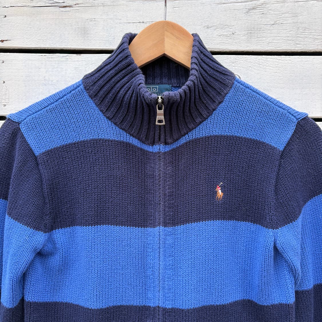 Polo 폴로 스트라이프 니트 집업 상품이미지3