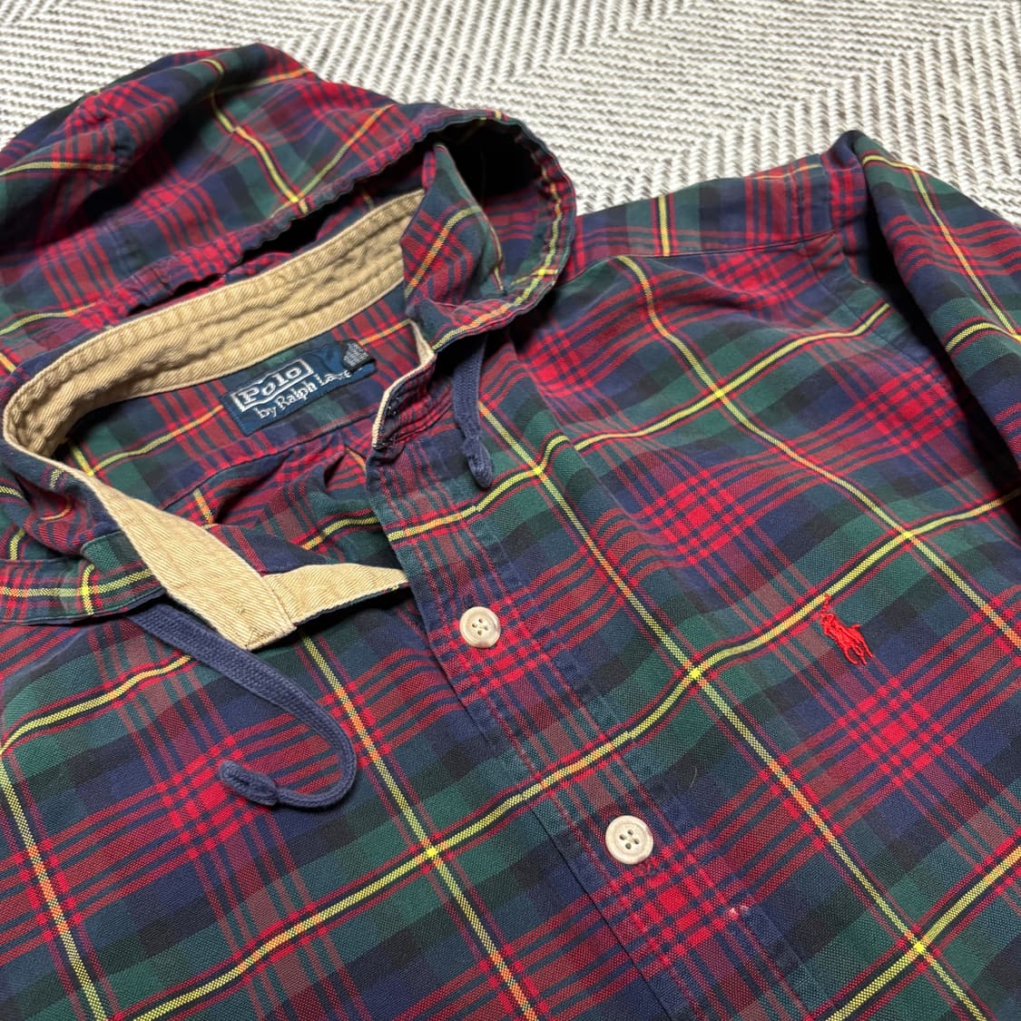 90s Polo Hooded Flannel 상품이미지2