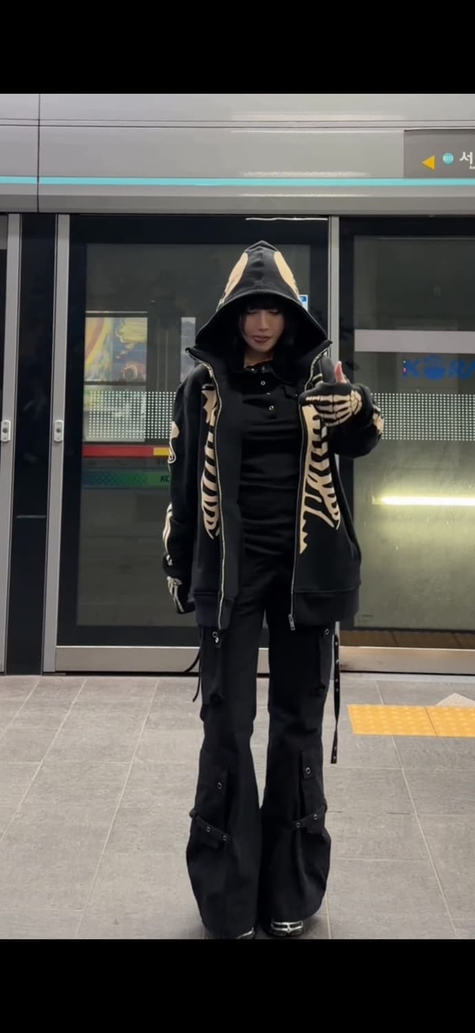 밴슨 해골 후드집업 XL 상품이미지1