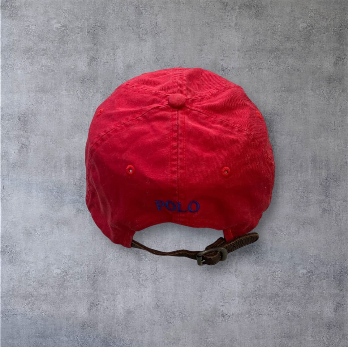폴로 랄프로렌 레드 컬러 포니 로고 볼캡 상품이미지5