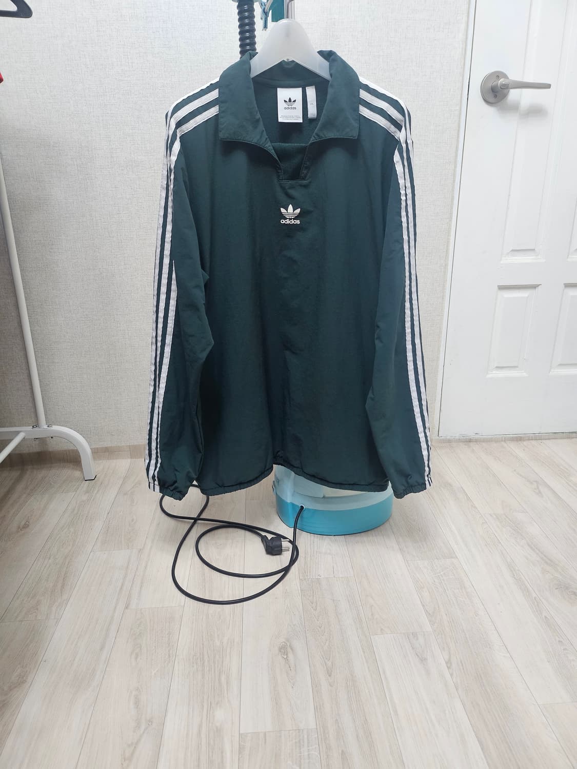 (110)2XL ☆초대장급☆아디다스 파이어버드  [딥그린]롱슬리브 웜업탑 상품이미지2
