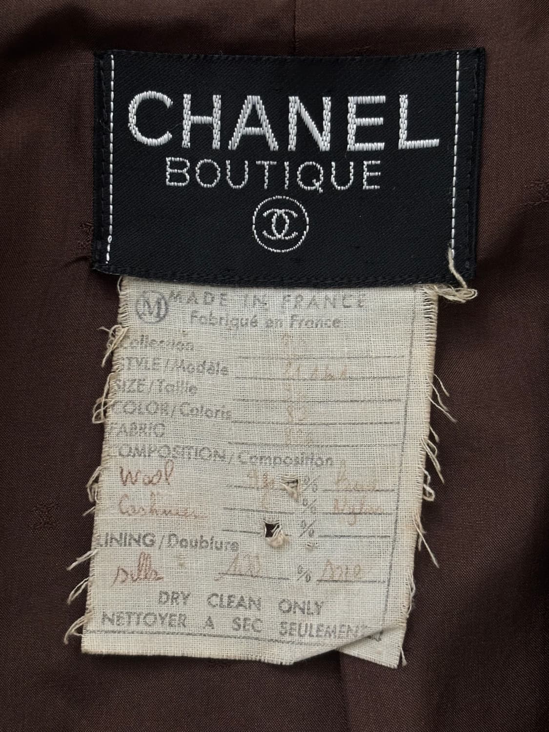 Chanel 샤넬 90’s 브라운 멀티컬러 트위드 자켓  상품이미지8