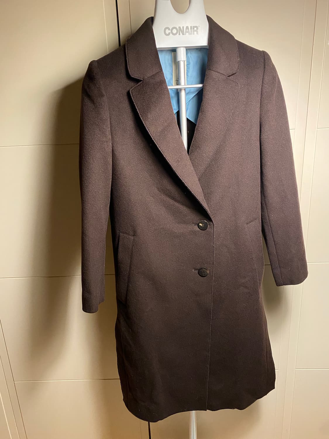 오즈세컨 모 캐시미어 혼방 브라운코트 상품이미지1