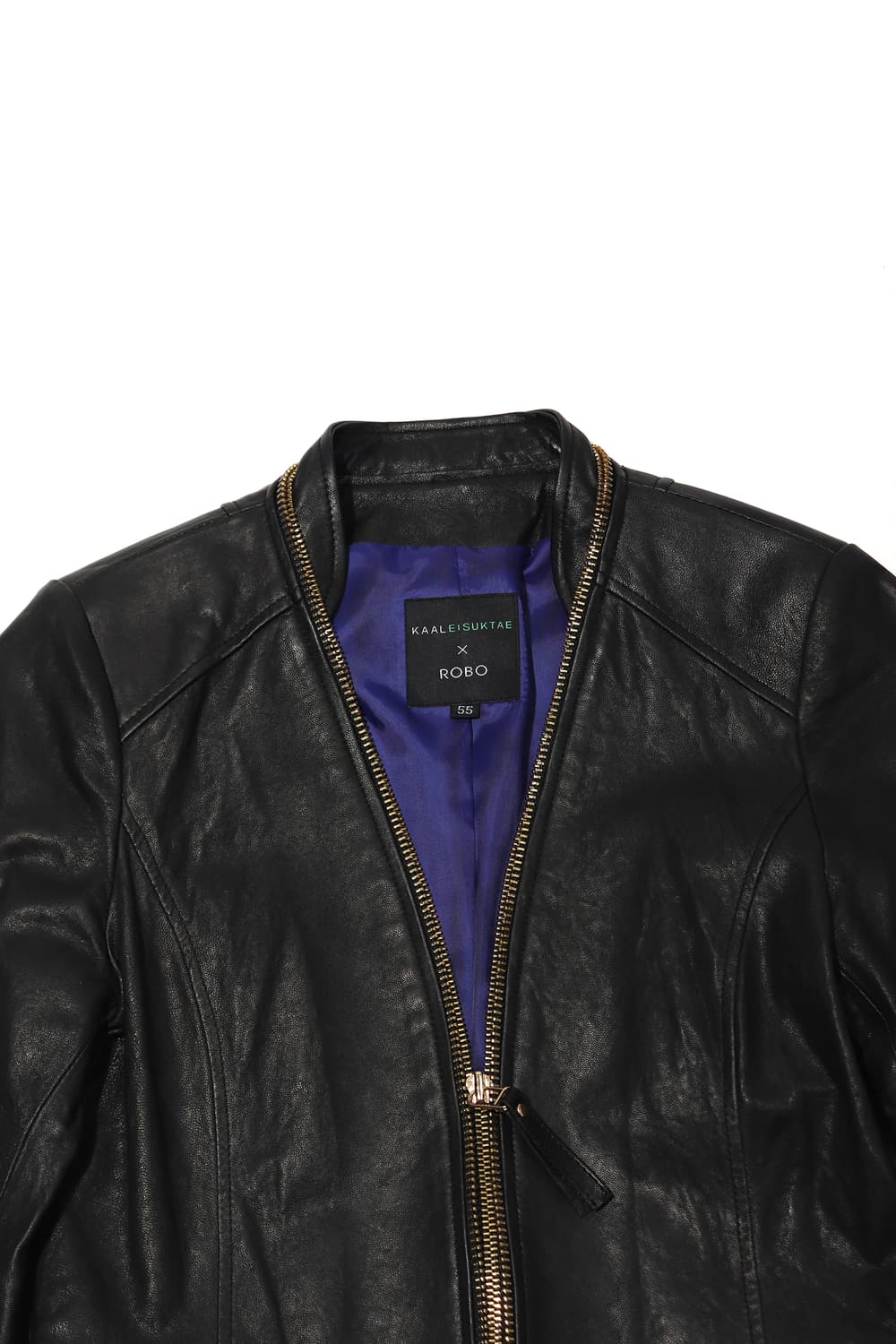 칼이석태 x 로보 골드 지퍼 램스킨 가죽재킷 women 55 상품이미지4
