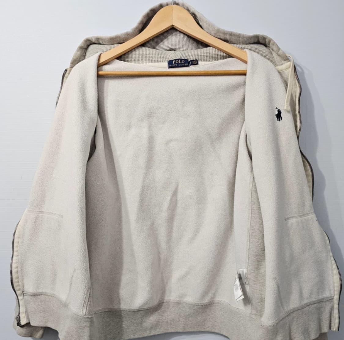 폴로 랄프로렌 기모 후드집업 그레이 100 상품이미지4