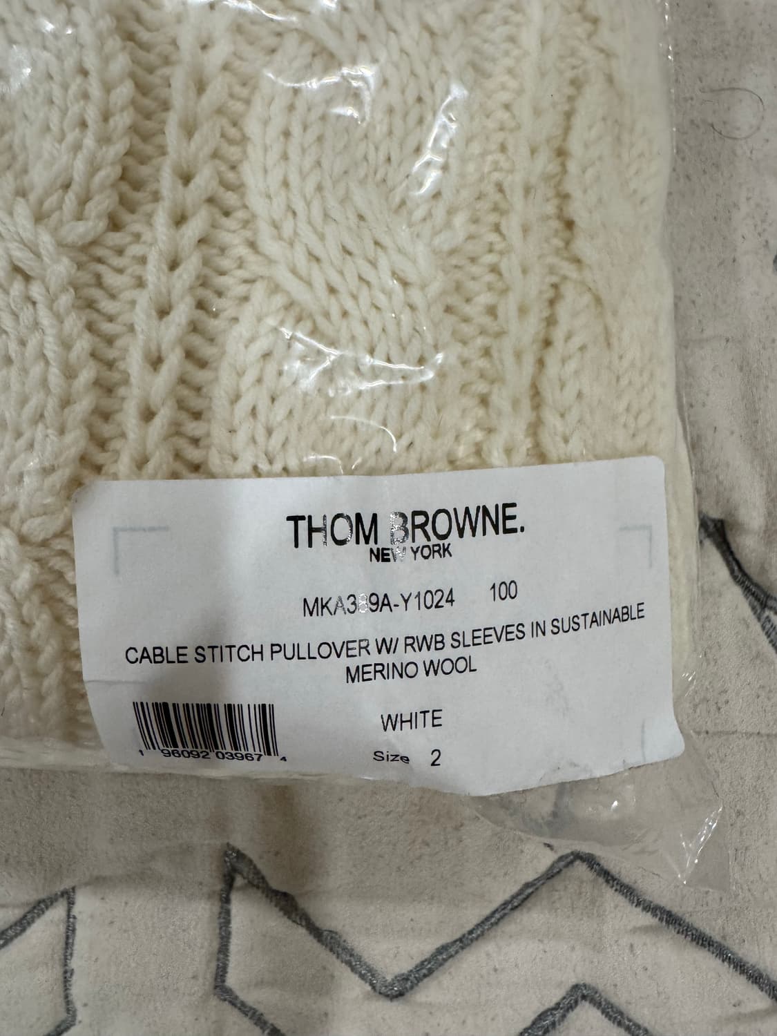 Thom Browne 케이블 니트 택 붙은 새상품 상품이미지5