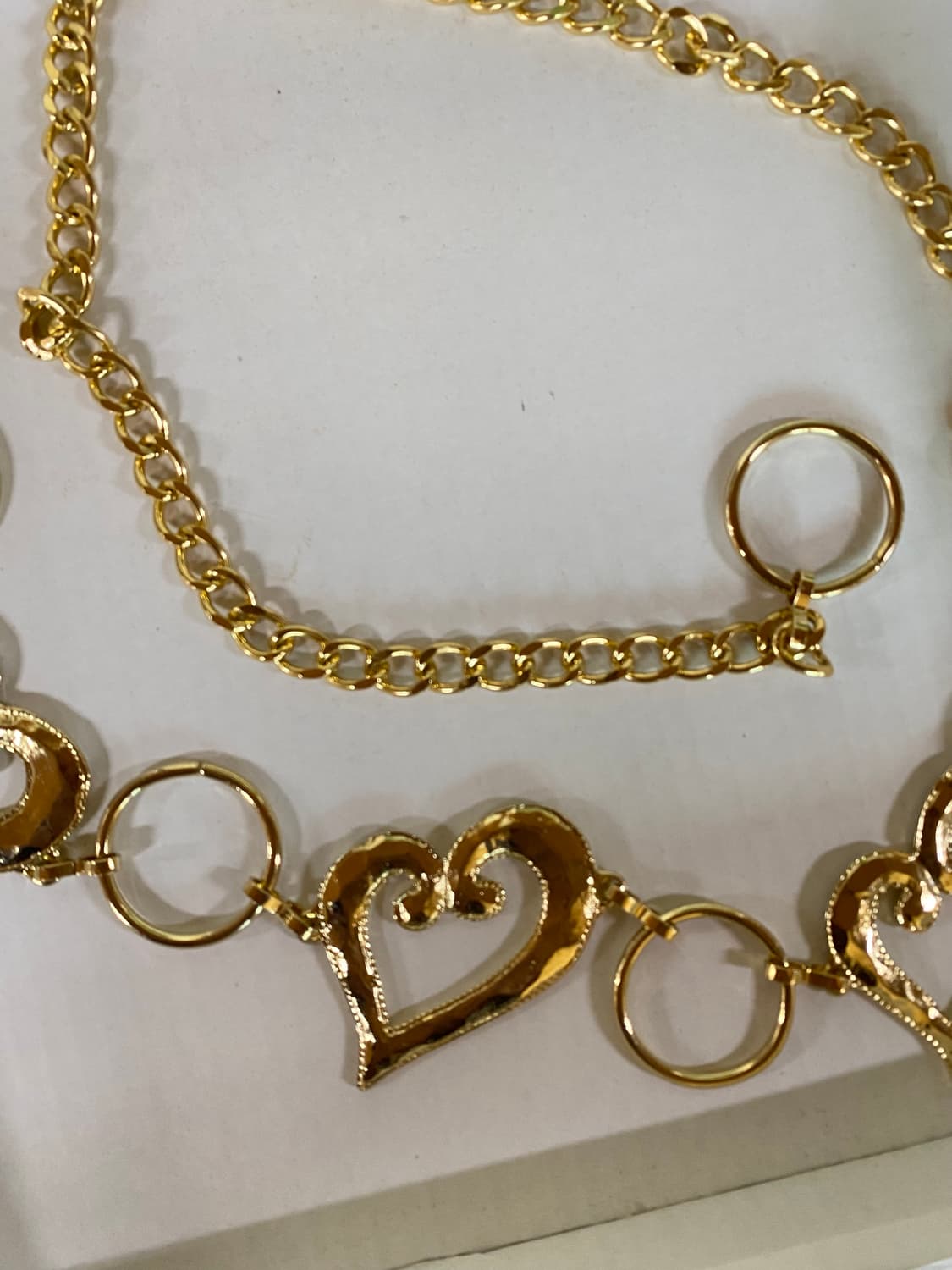 Y2k 골드하트 체인 벨트 빈티지 상품이미지1