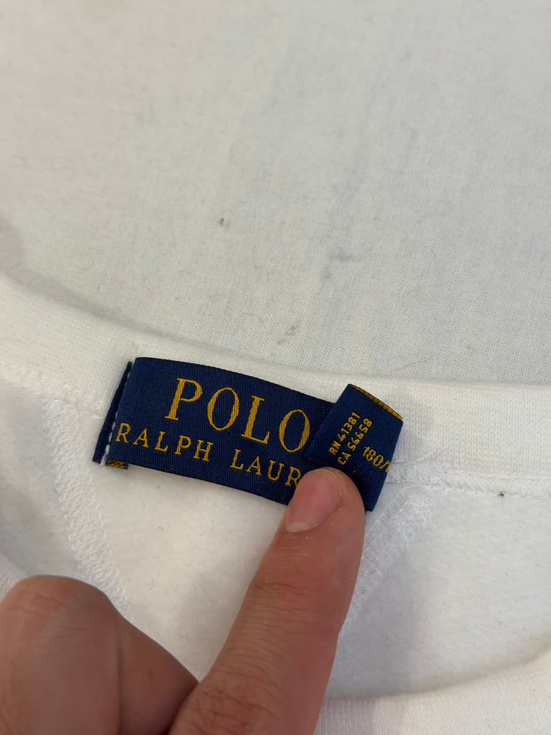 새상품급 폴로 랄프로렌 신형 맨투맨 스웻셔츠 화이트 상품이미지4