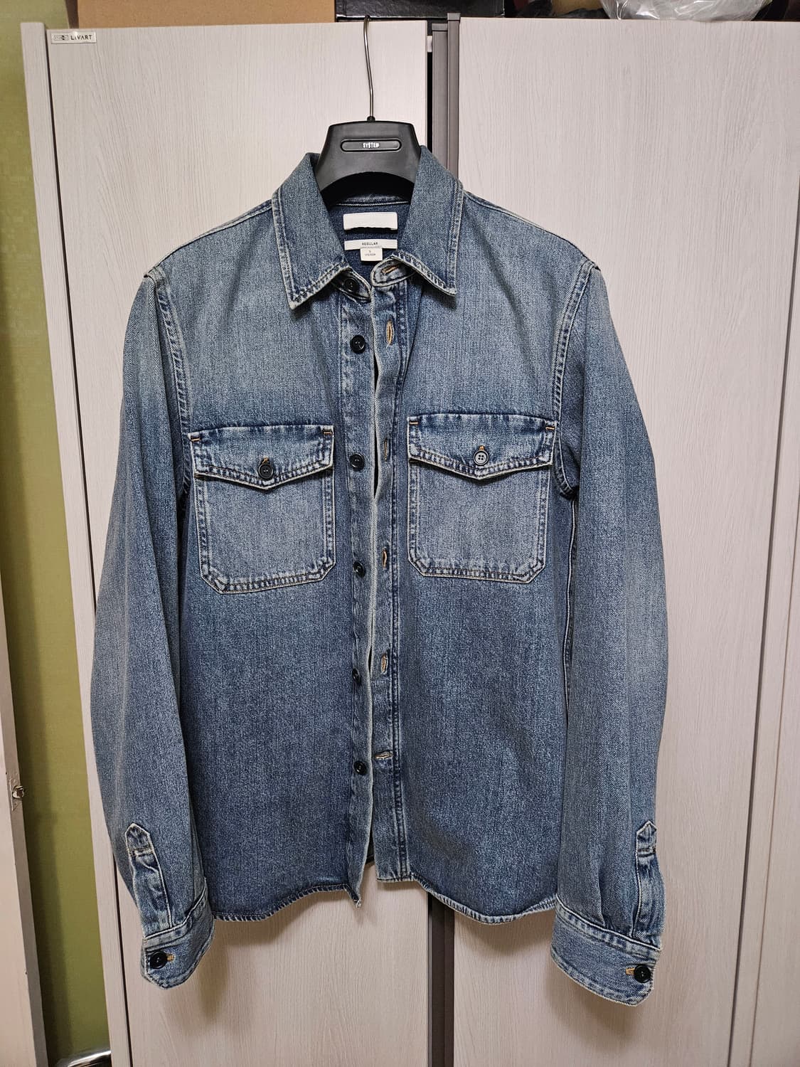 COS 빈티지워싱 데님셔츠 100사이즈 상품이미지1