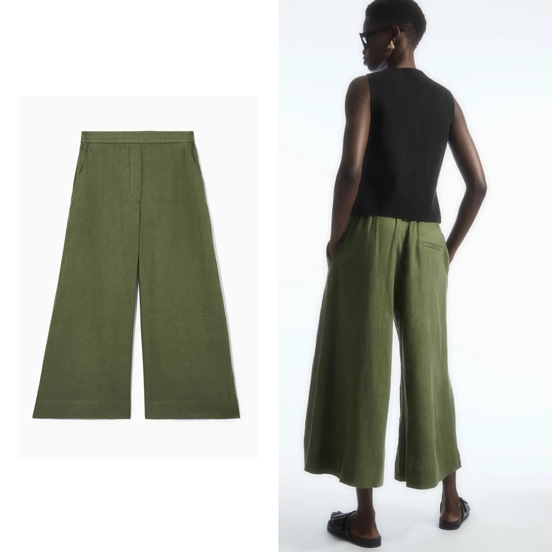 코스 COS 23 린넨 백 밴딩 큐롯 팬츠 상품이미지2