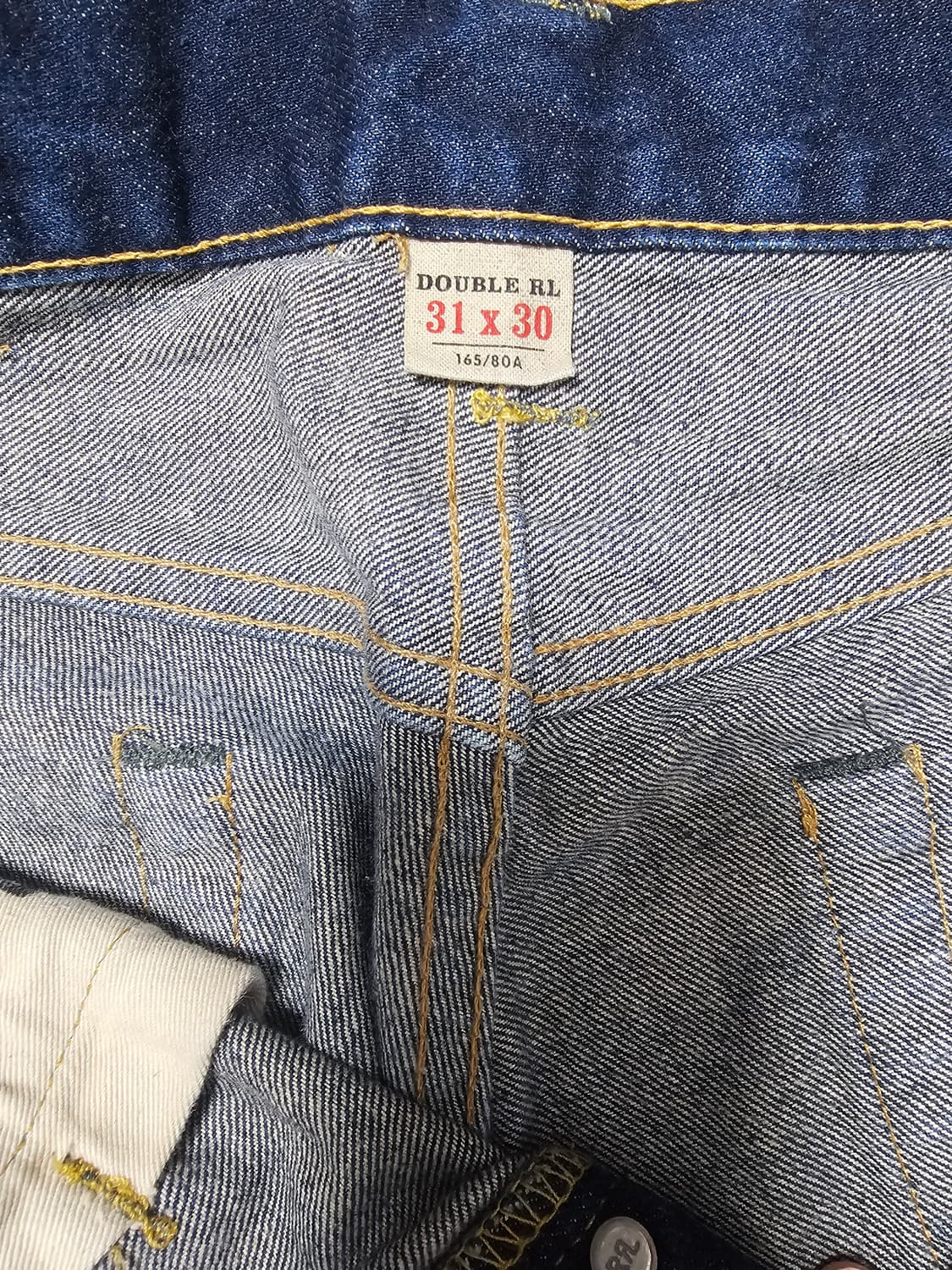 RRL 로우 스트레이트 원스 워시 셀비지 진 (31X30) 상품이미지4