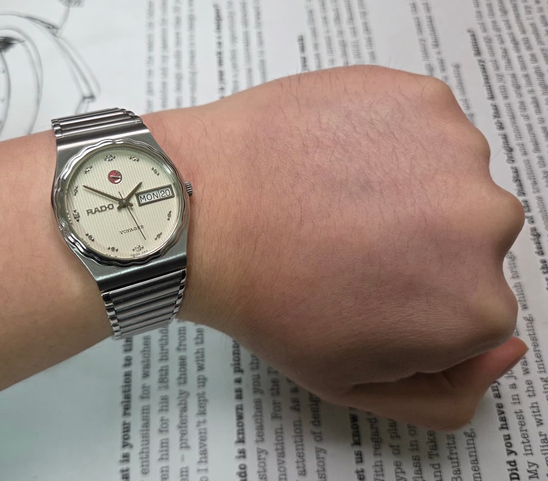 레어] 빈티지 라도 보이저 순정 아이보리판 플라워베젤 브레이슬릿 ver. 상품이미지8