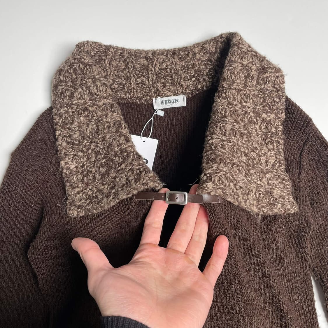 Kodja 부클 라펠 슬리브 가디건 (france)   상품이미지3