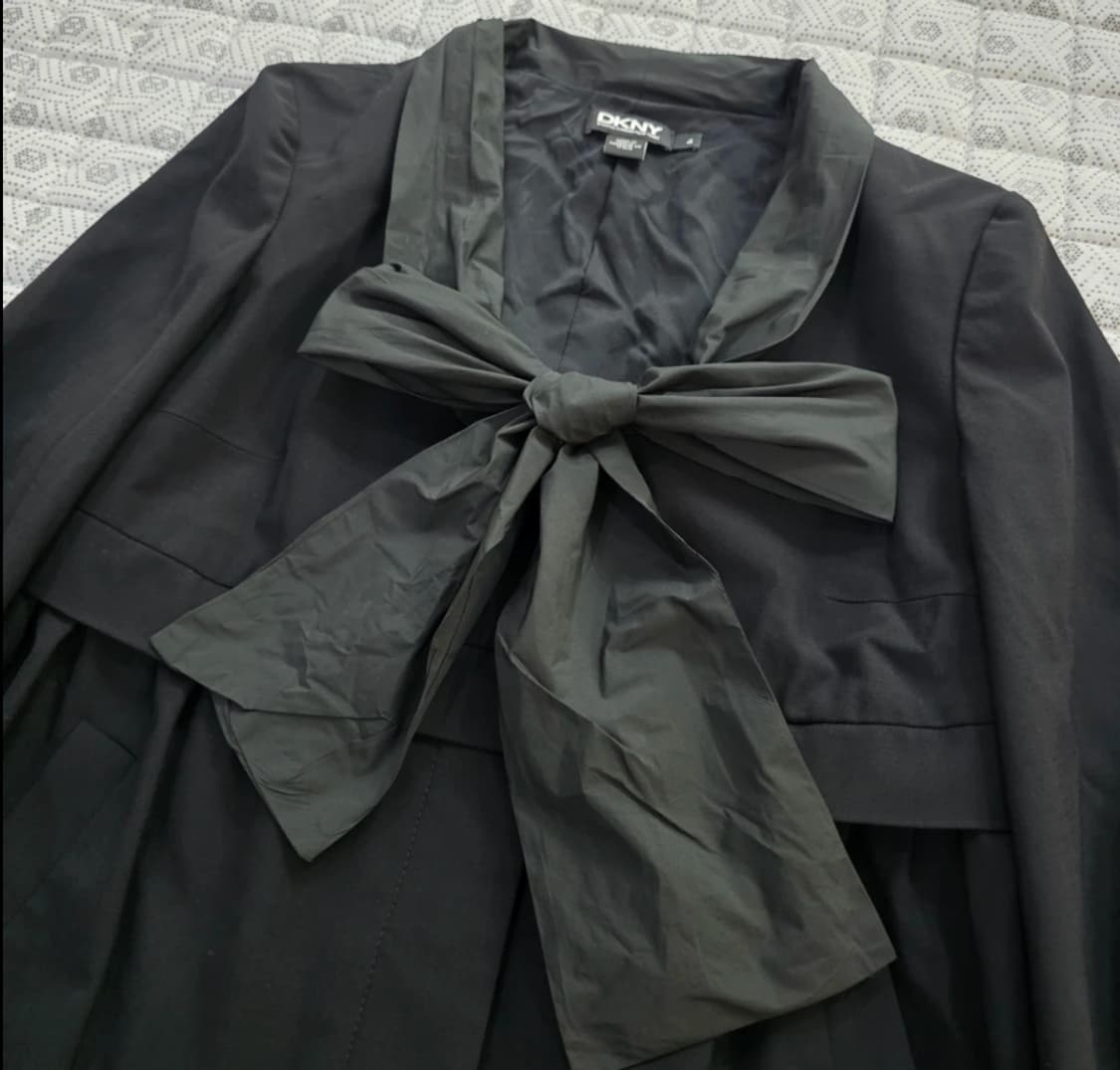 DKNY 디케이앤와이 블랙 리본 블라우스/자켓 ~55반 상품이미지3