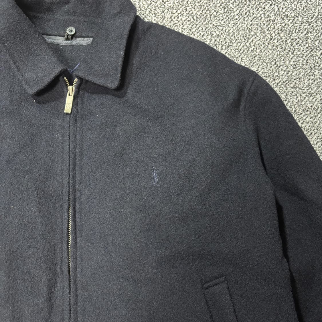 입생로랑 뿌르 옴므 울 블루종 자켓 네이비 (100) 상품이미지3