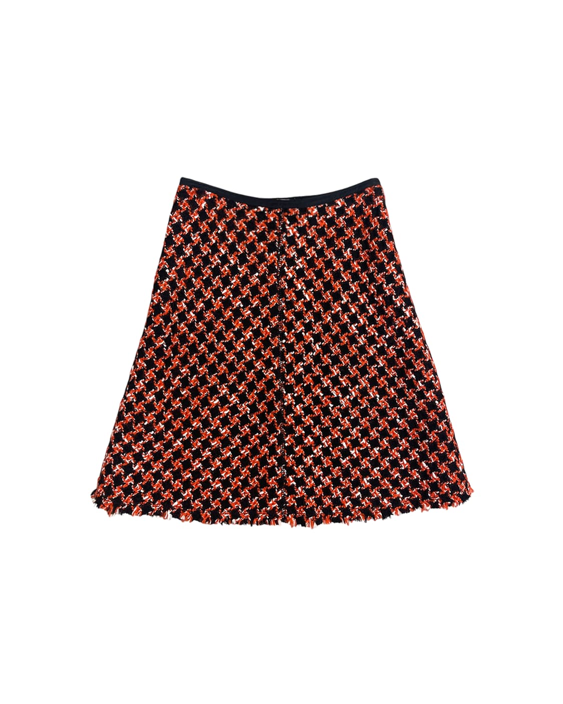 프라다 00s 프린지 디테일 A라인 울 스커트 상품이미지4