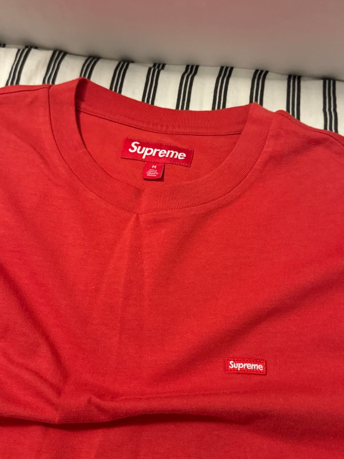 슈프림 스몰 박스 롱슬리브 워시드 레드 상품이미지3