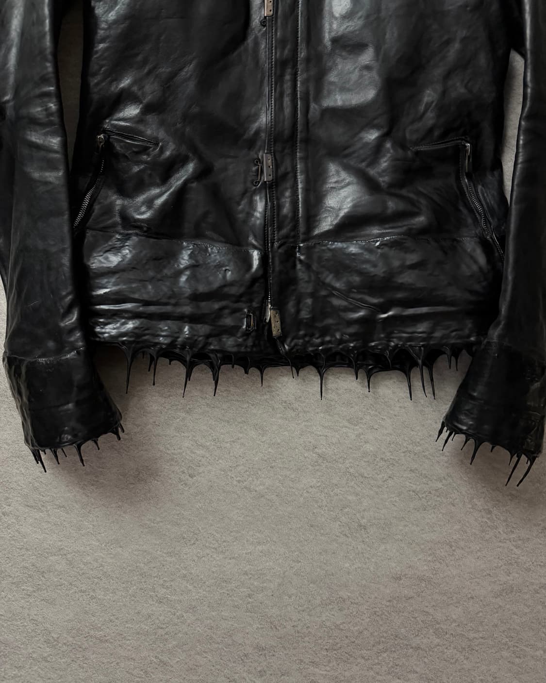 캐롤크리스찬포엘  스카스티치 드립레더자켓 상품이미지5