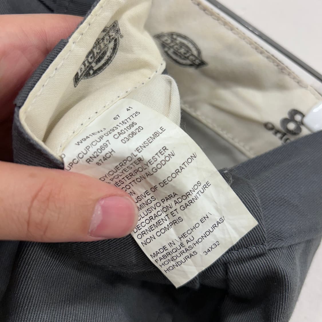 디키즈 874 레귤러핏 코튼 치노팬츠 그레이 상품이미지3