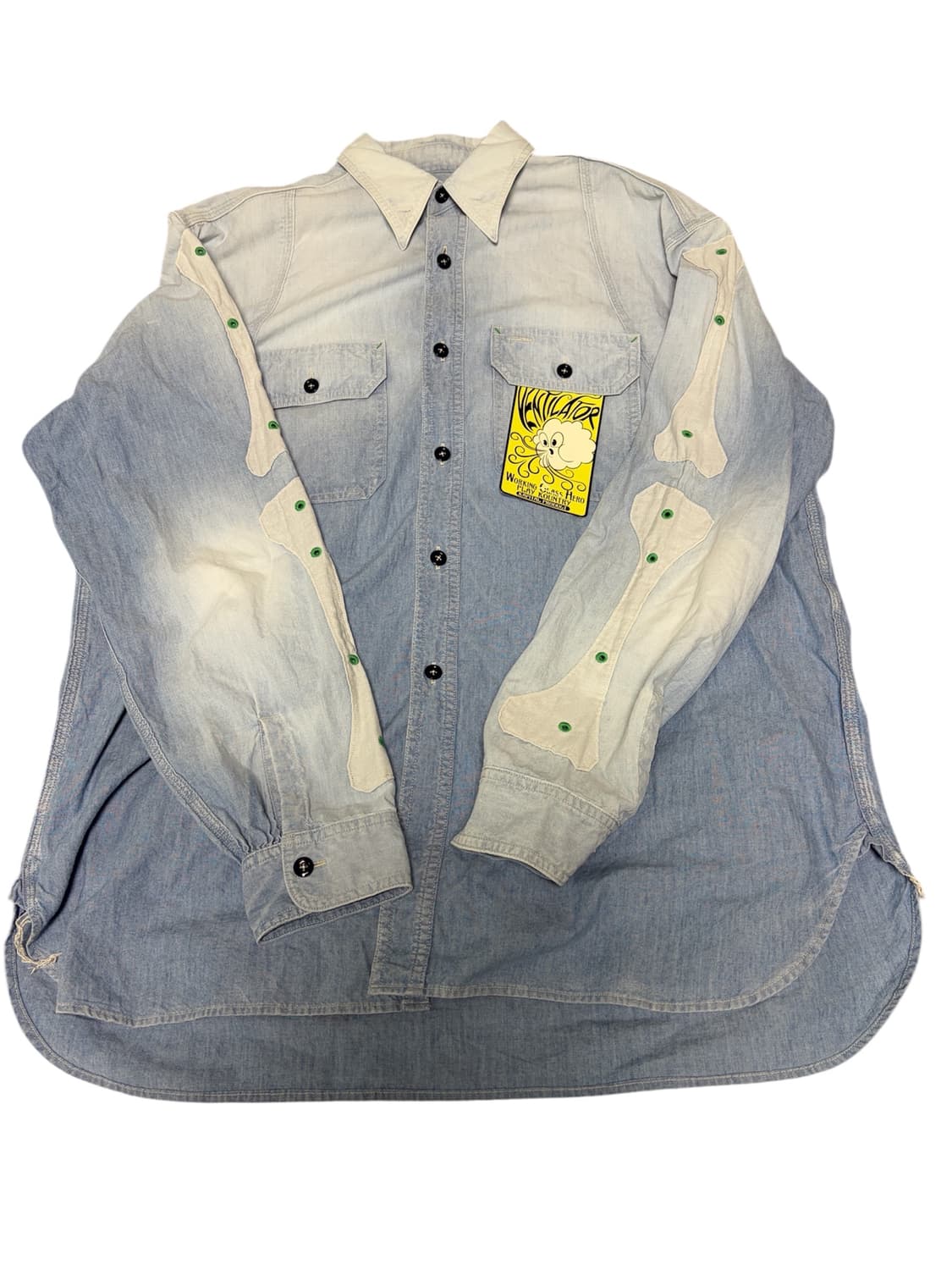 케피탈 샴브레이 본 패치 셔츠 상품이미지1