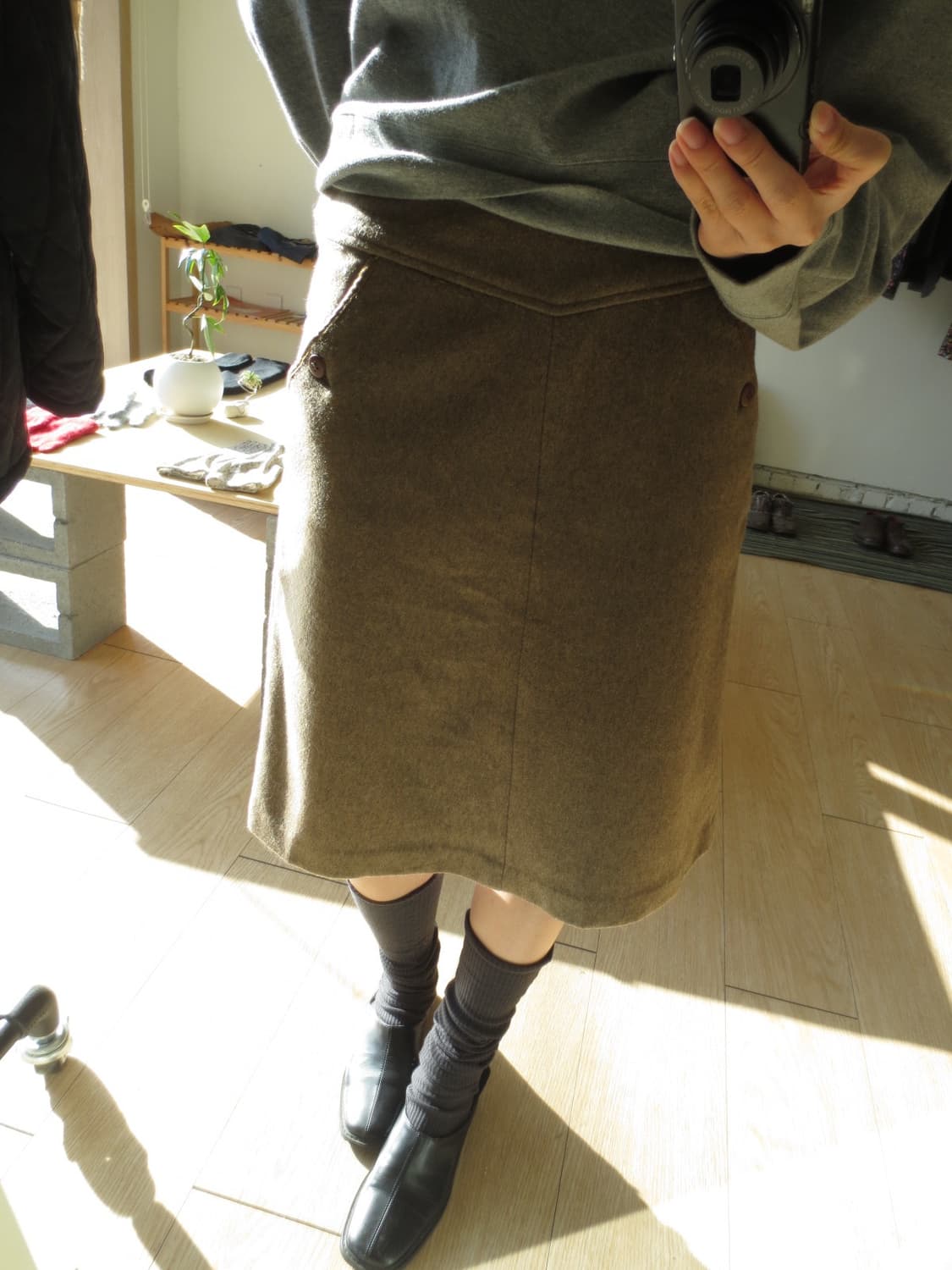 Vintage button skirt 상품이미지3