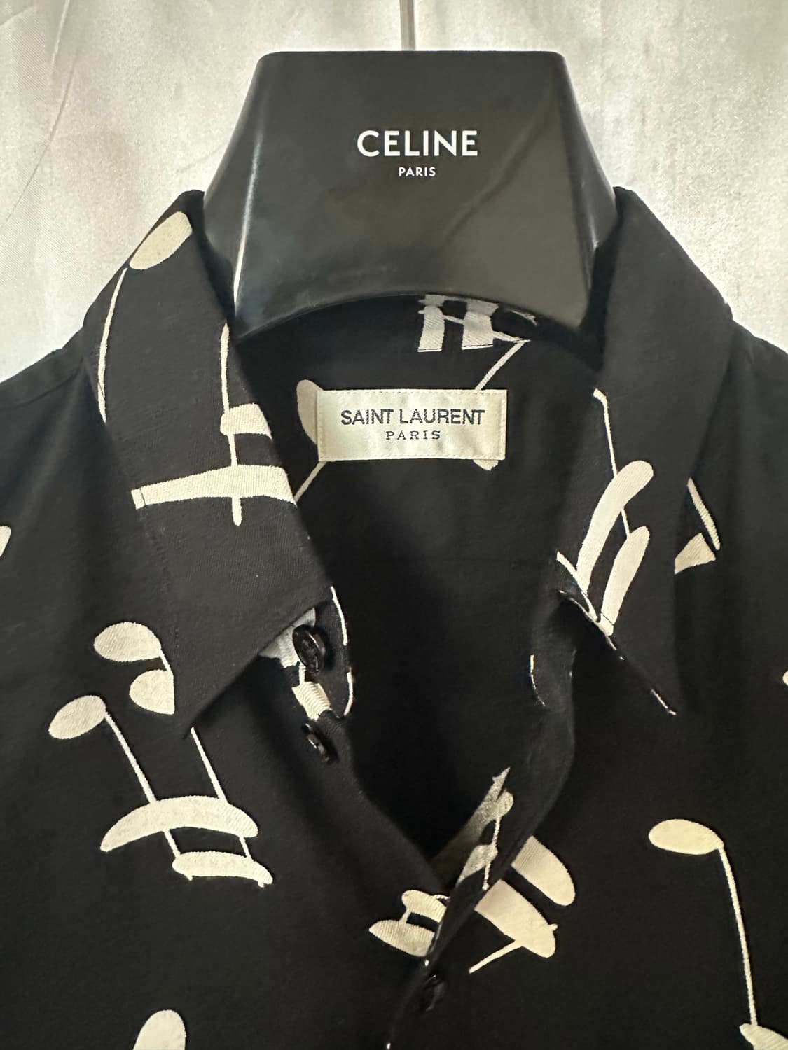 생로랑 16FW 뮤직노트 슬리브리스 셔츠 상품이미지2