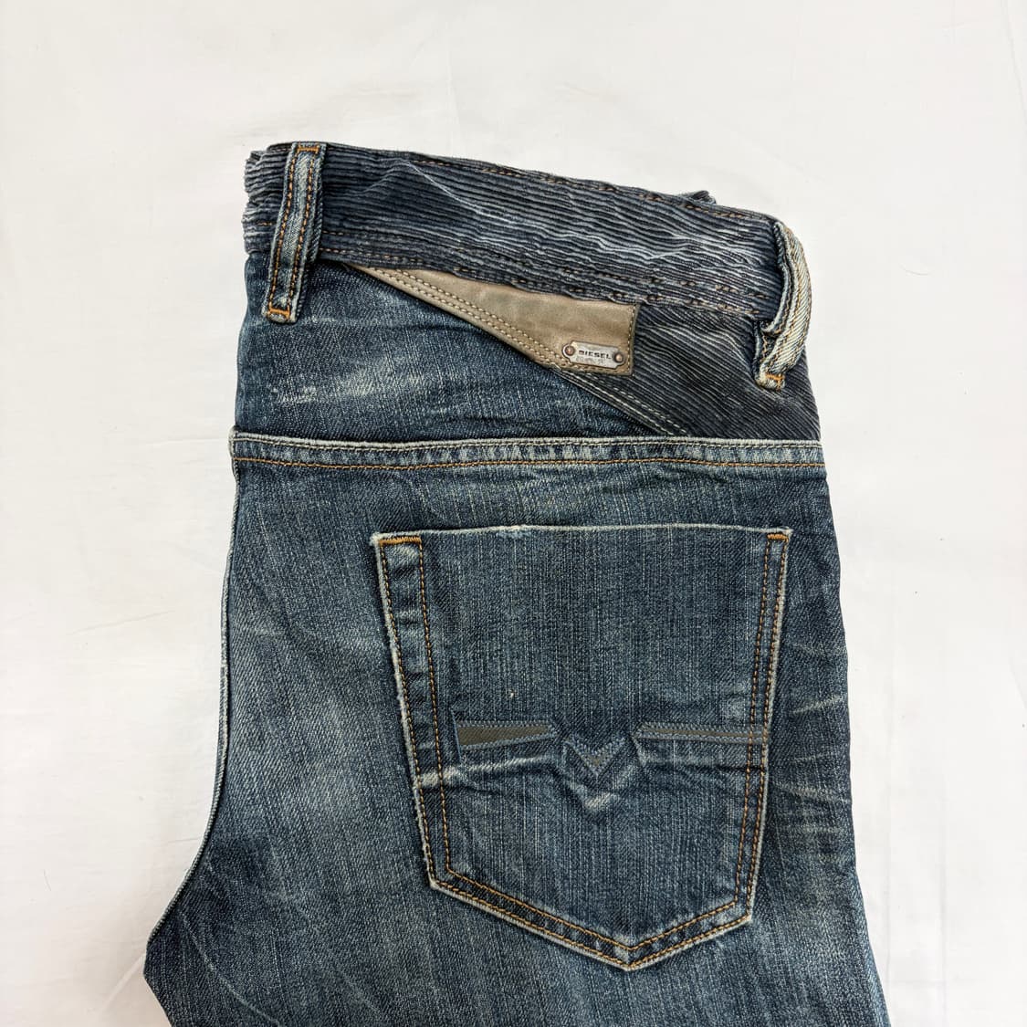 디젤 레이한 요크 스트라이프 웨이스트 데님팬츠 이태리생산 상품이미지3