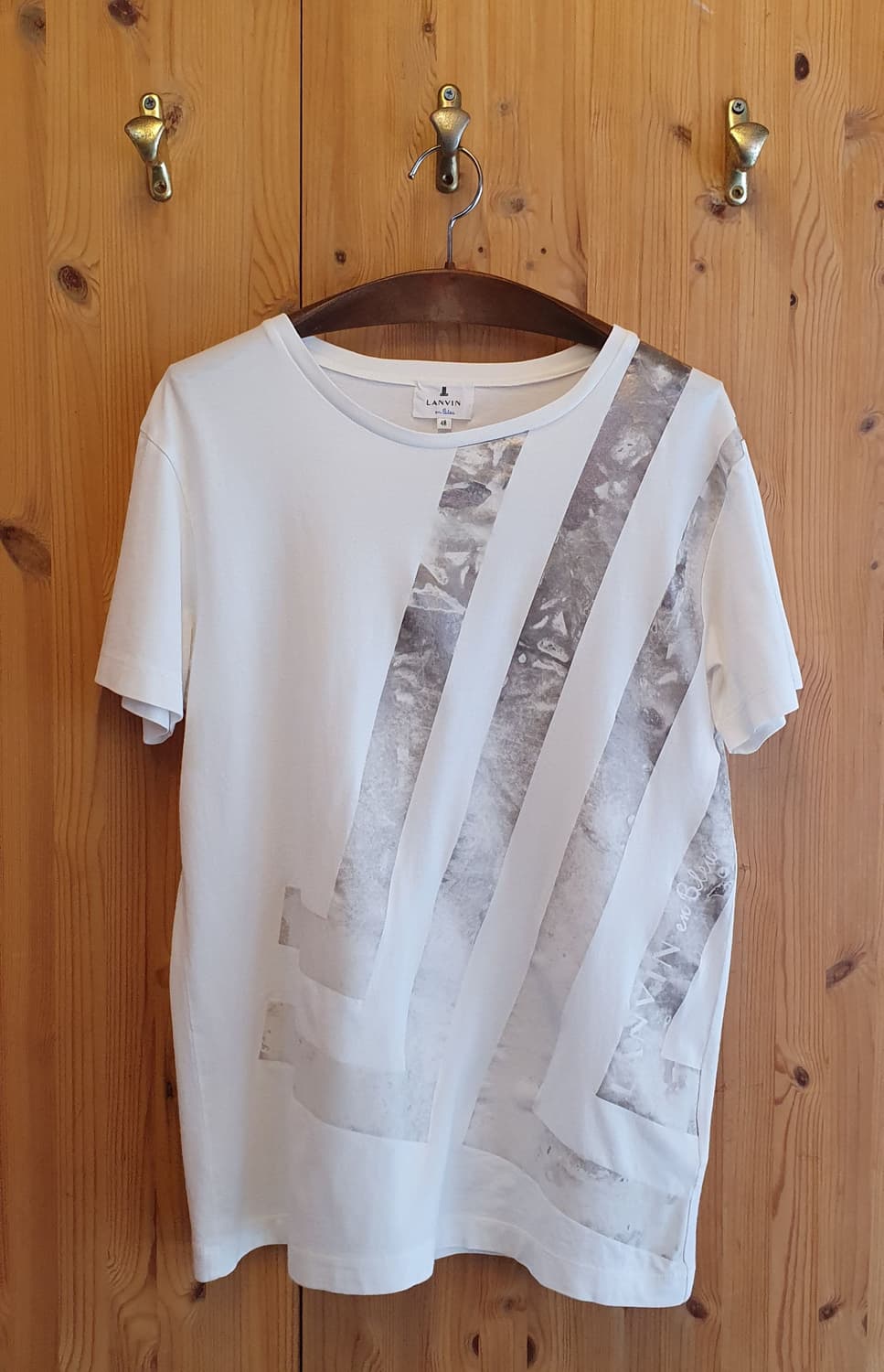 95/66.랑방 온 블루 화이트 반팔티(공용) 상품이미지1