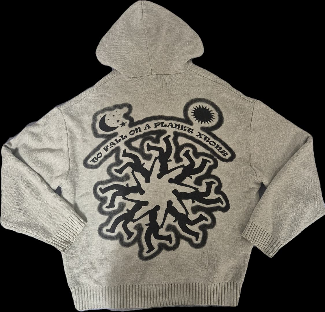 엑스톤즈 후드 니트 집업 상품이미지1