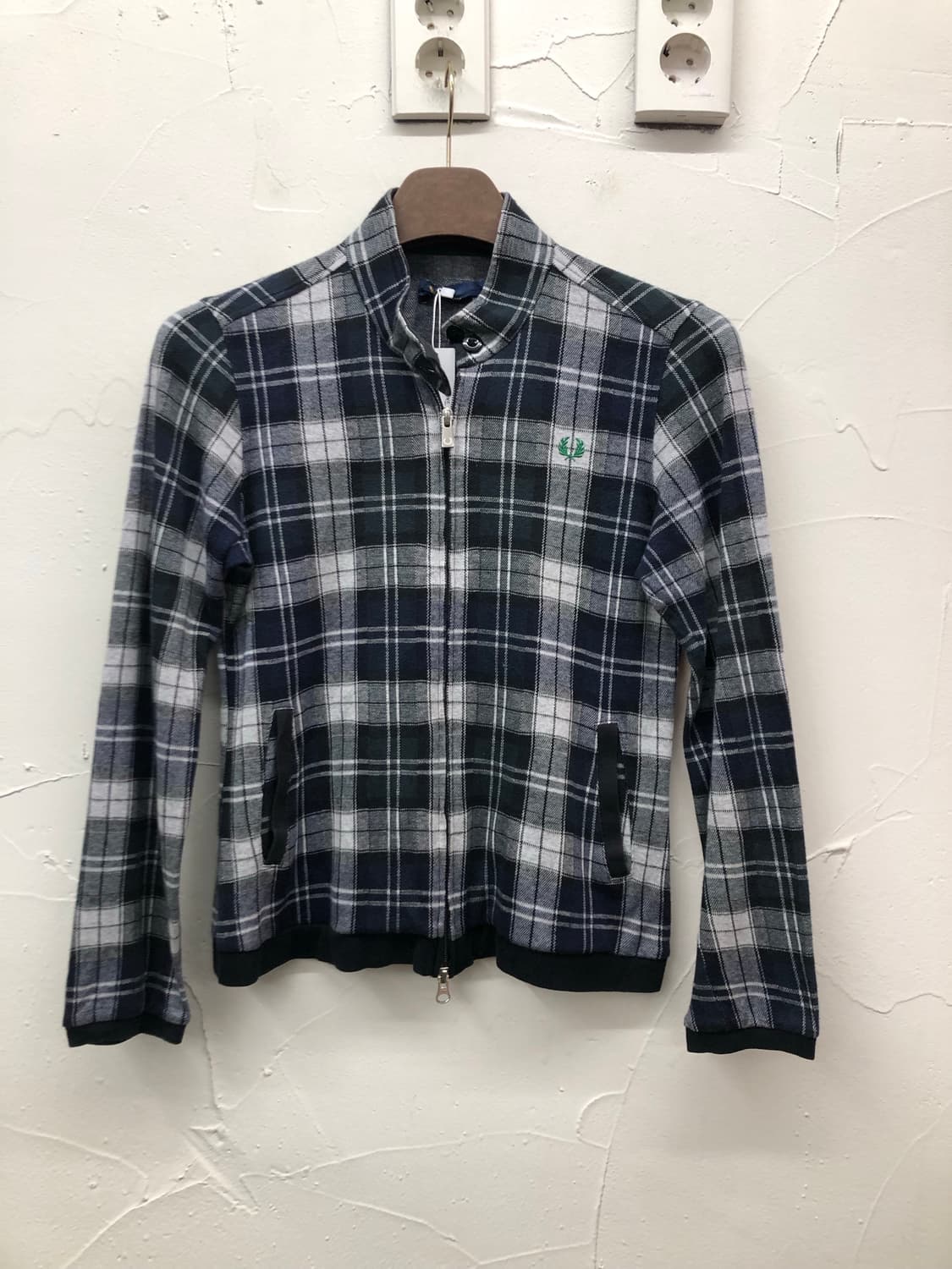 프레드페리 체크 해링턴 집업 상품이미지1