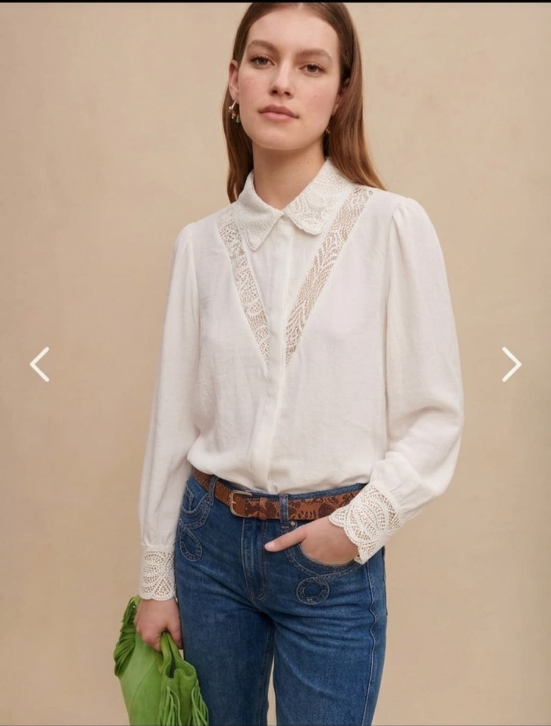 마쥬 레이스카라 블라우스 2사이즈 상품이미지2