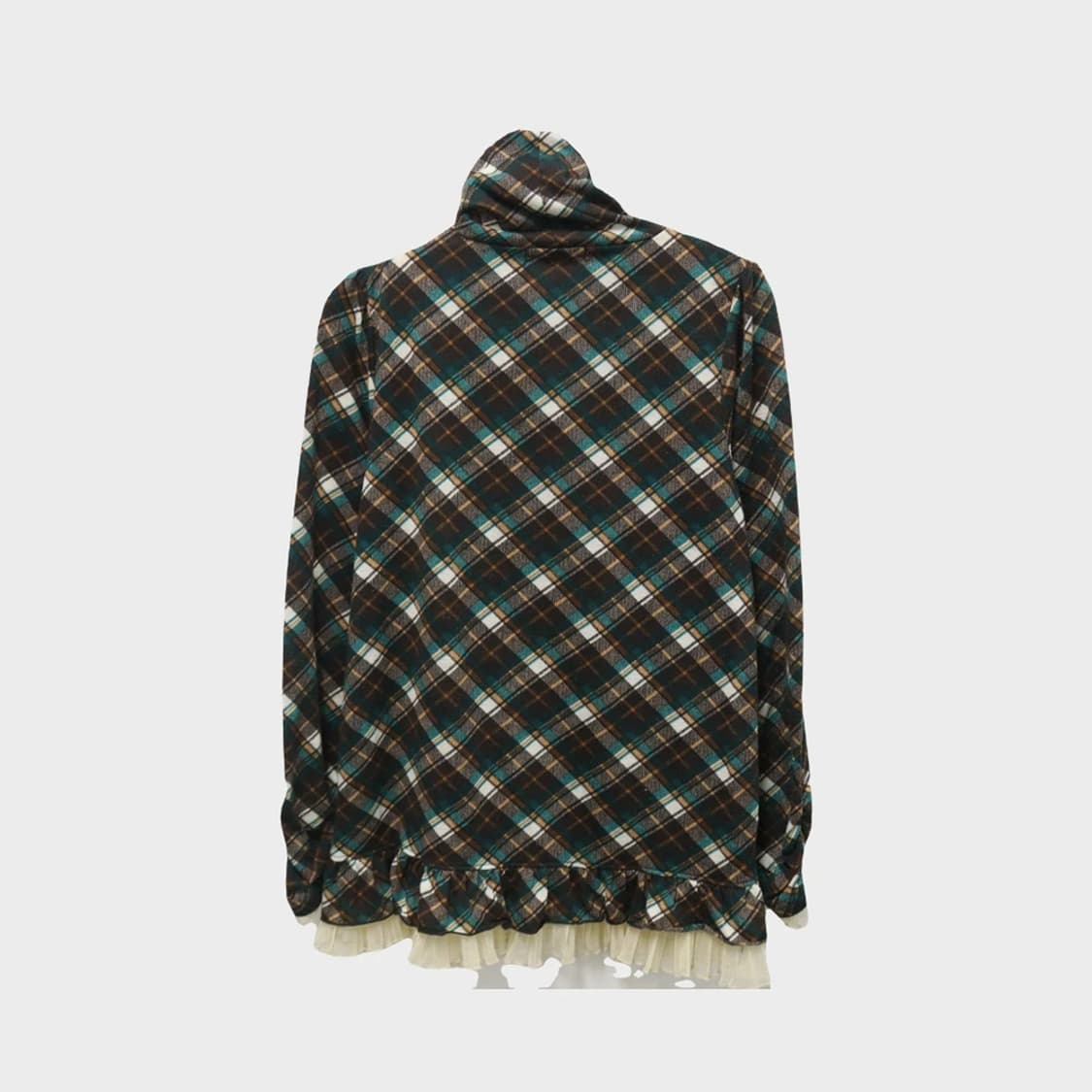 엑시즈팜 체크  프릴 터틀넥 니트 60582 상품이미지2