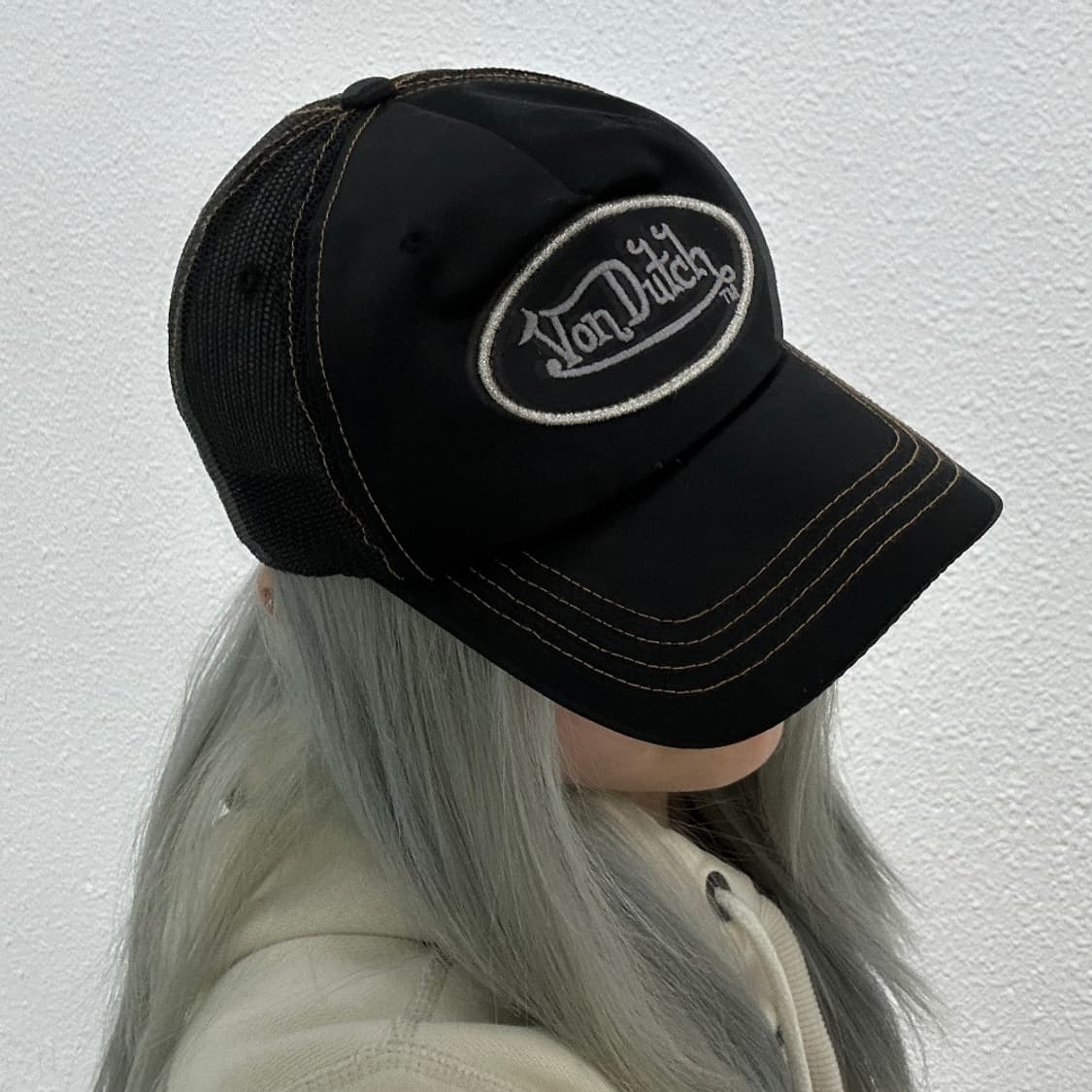 본더치 블랙 새틴 볼캡 상품이미지2