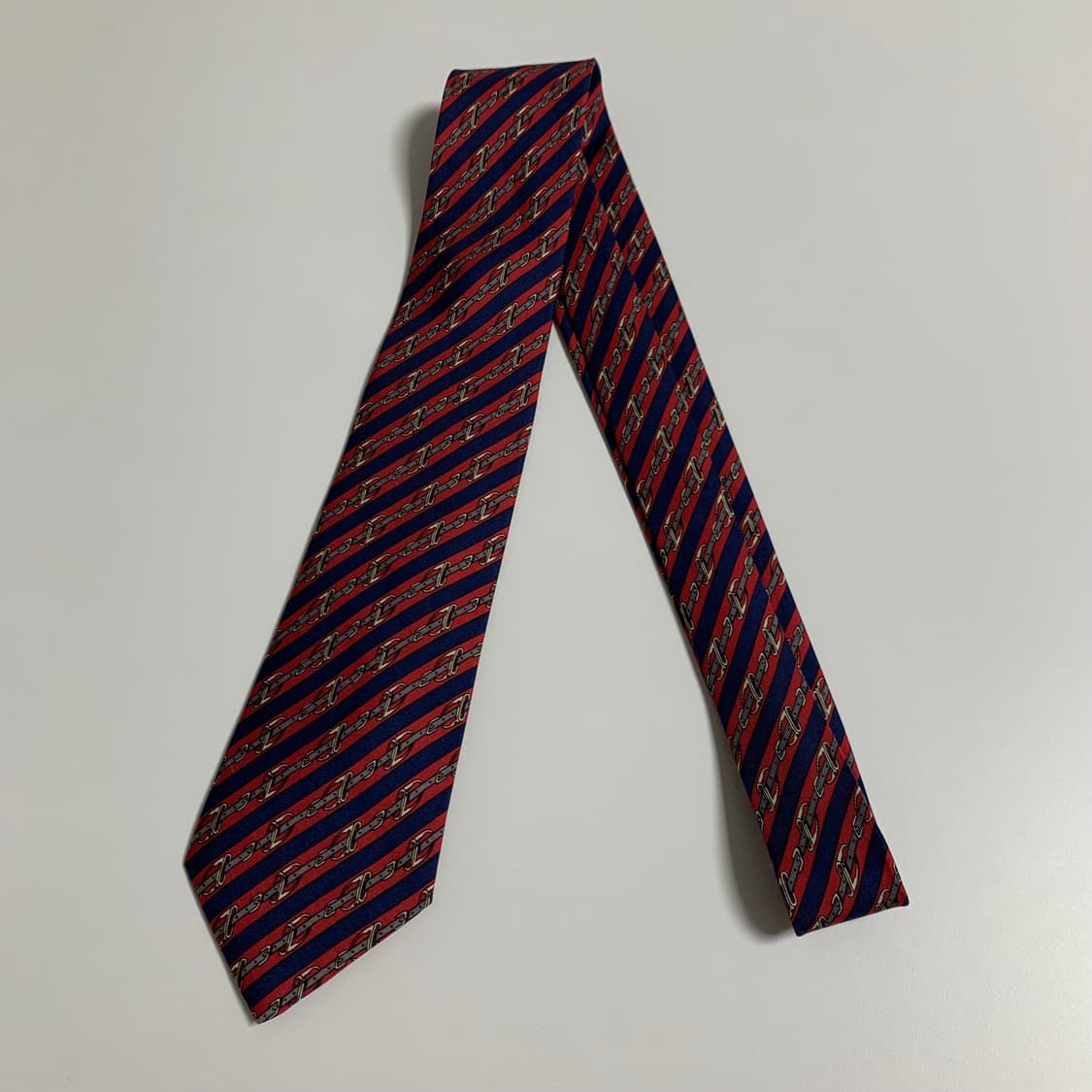 에르메스(HERMES) 스트라이프 넥타이 기하학적패턴 A+ 최상급 상품이미지8