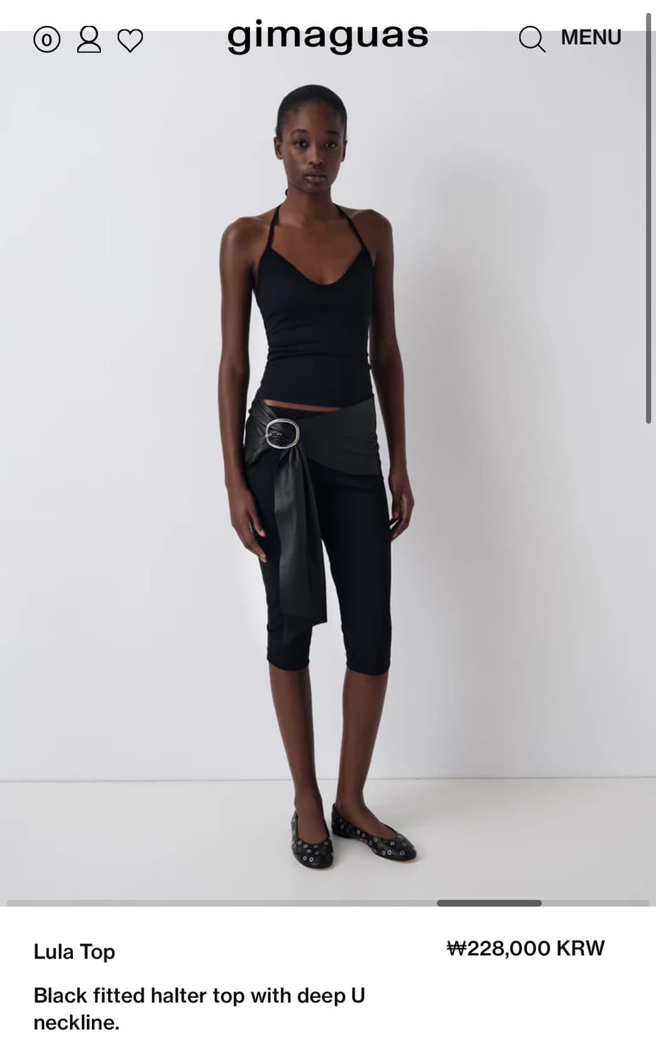 [XS,S,M]기마구아스 Lula 홀터넥/블랙 상품이미지8